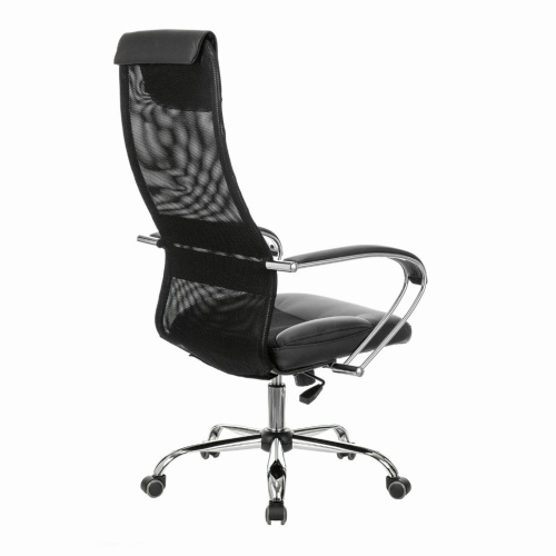 Кресло офисное Brabix Premium Stalker EX-608 CH сетка/ткань/кожзам, черное 532091 фото 3